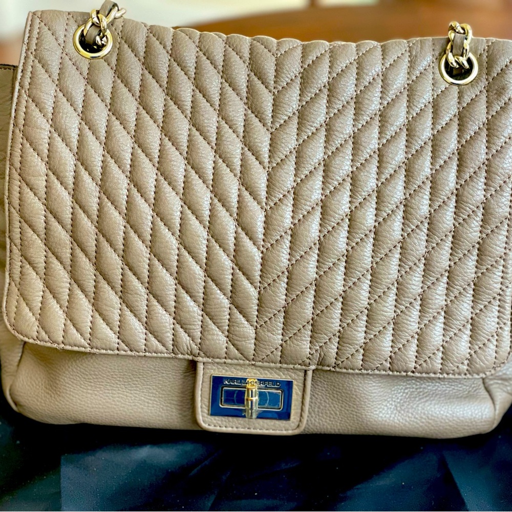 Karl lagerfield gently used shoulder bag